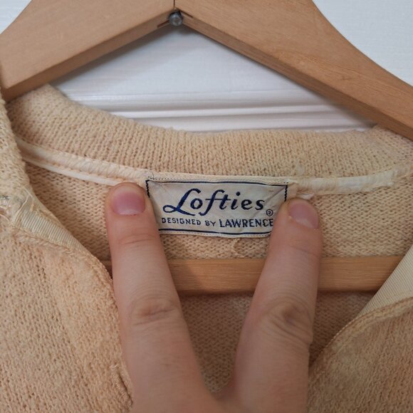 1950s Lofties Designed by Laurence Cream Cardigan - Picture 6 of 11
